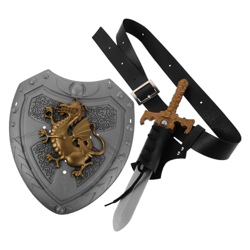 Garneck Mittelalterliches Set Cosplay Zubehör mit Ritter Schild Piratenschwert und Gürtelhalter für Renaissance Kostüm Halloween Rollenspiel Garneck Mittelalterliches Set Cosplay Zubehör mit Ritter Schild Piratenschwert und Gürtelhalter für Renaissance Kostüm Halloween Rollenspiel von Garneck