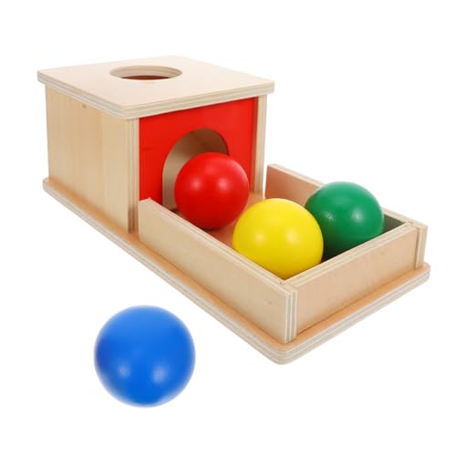 Garneck Montessori Kugelbahn Mit Beständigkeitsbox - Hölzernes Spielzeugtablett Für Ab 1 Jahr - Der Feinmotorik Und Frühen Pädagogischen Fähigkeiten Ideal Für Kreative von Garneck