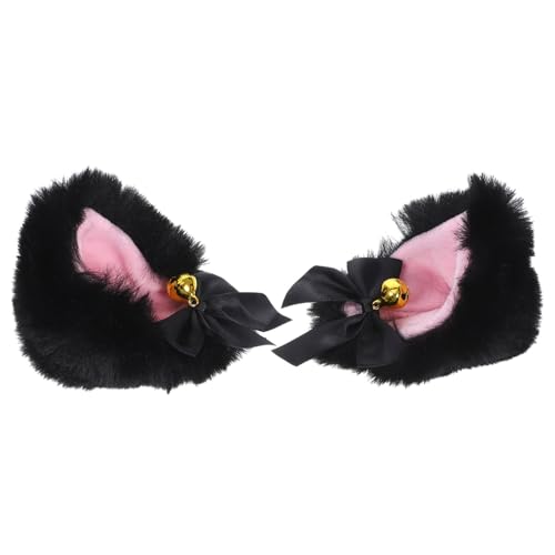 Garneck Niedliche Katzenohren Haarclips mit Glocken Weicher Plüsch Langlebig für Halloween Cosplay Geburtstags und Weihnachtsfeiern Passendes Accessoire für Partys und von Garneck