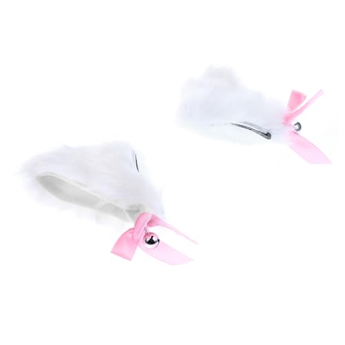 Garneck Niedliche Katzenohren Haarklammer mit Glocke Cosplay Haarschmuck für Damen Langlebiger Bequemer Party Accessoire für Halloween Fasching und Kostümfeste von Garneck