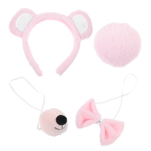 Garneck Niedliches Bärenohren Stirnband Set Abnehmbarem Bärenschwanz Nasen und Fliegen Kostümzubehör für Erwachsene für Karneval Halloween Cosplay und Partys Garneck Niedliches Bärenohren Stirnband Set Abnehmbarem Bärenschwanz Nasen und Fliegen Kostümzubehör für Erwachsene für Karneval Halloween Cosplay und Partys von Garneck