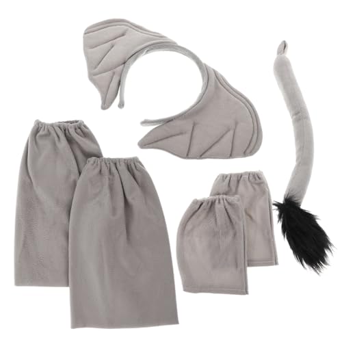 Garneck Niedliches Kostüm Set mit Plüsch Tierohren Stirnband Handschuhen und Fliege für Bequemes Cosplay Zubehör für Halloween Partys und Rollenspiele von Garneck