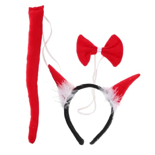 Garneck Niedliches Ox Kostüm Teiliges mit Kuhhörnern Haarreif Schleife und Halloween Cosplay Tierkopfband für und Partydekoration Garneck Niedliches Ox Kostüm Teiliges mit Kuhhörnern Haarreif Schleife und Halloween Cosplay Tierkopfband für und Partydekoration von Garneck