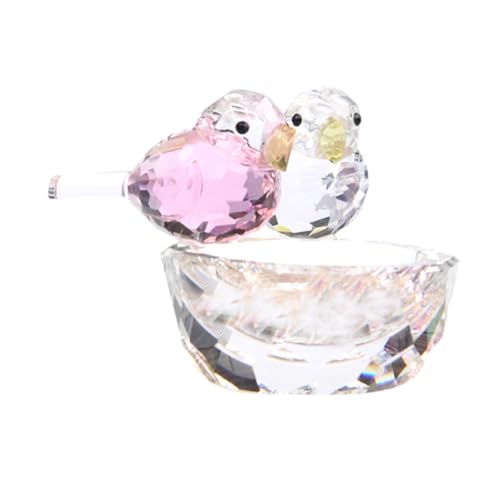 Garneck Osterkristallvogel- Und Nestdekoration Handgefertigtes Mini Vogel Dekoration Kristall Bid Statue Bird Bird Miniatur Ornament Paar Vogel Figur von Garneck