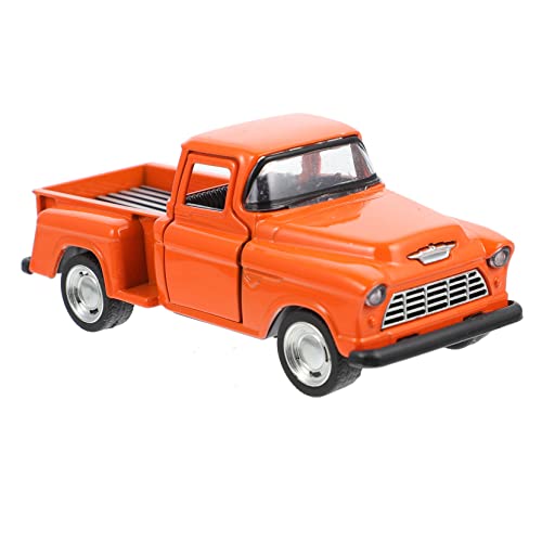 Garneck Pickup-Truck-Modell bastelset basteln für Gesundes Toy car kinderzimmerdeko Auto Spielzeuglastwagen LKW-Modell LKW-Fahrzeugmodell Legierung Orange von Garneck