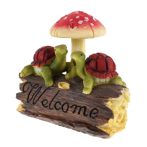 Garneck Outdoor Garten Decor Schildkröte Statue Pilz Harz Tier Skulptur Für Hof Dekoration von Garneck