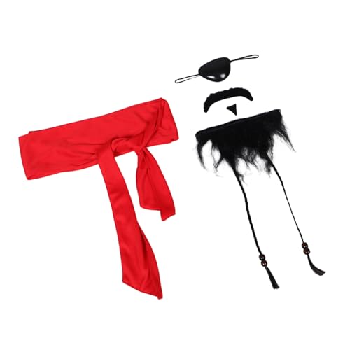 Garneck Piratenkostüm Set mit Augenklappe Piratenbart und Gürtel für Halloween Kostümparty und Themen events Komfortabel Hautfreundlich für Fantasievolles Rollenspiel Garneck Piratenkostüm Set mit Augenklappe Piratenbart und Gürtel für Halloween Kostümparty und Themen events Komfortabel Hautfreundlich für Fantasievolles Rollenspiel von Garneck