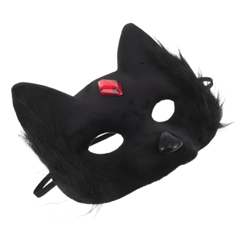 Garneck Plüsch Katzenmaske Halbgesicht Tiermaskerade Maske Wiederverwendbar Leicht Komfortabel Universalgröße Für Halloween Cosplay Party Erwachsene Katzenkostüm Zubehör Garneck Plüsch Katzenmaske Halbgesicht Tiermaskerade Maske Wiederverwendbar Leicht Komfortabel Universalgröße Für Halloween Cosplay Party Erwachsene Katzenkostüm Zubehör von Garneck