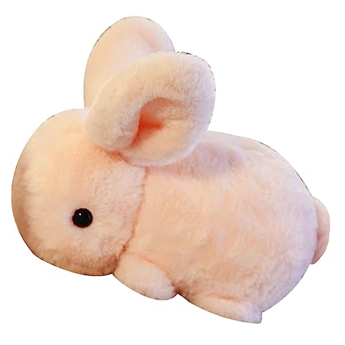 Garneck Plüschtier Aber Kaninchen Figuren Entzückender Stoffhase Bunny Toy Für Kind Weiches Hasenspielzeug Tier Kleines Kuscheltier Rosa Pp Baumwolle von Garneck