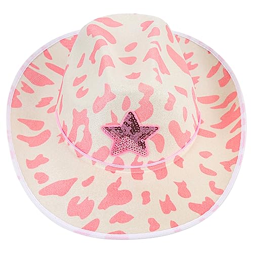 Garneck Printed Cowgirl Hat mit Sternen für Halloween und Partys Kostümzubehör für Mädchen für Westernfeiern Rollenspiele und Themenpartys Garneck Printed Cowgirl Hat mit Sternen für Halloween und Partys Kostümzubehör für Mädchen für Westernfeiern Rollenspiele und Themenpartys von Garneck