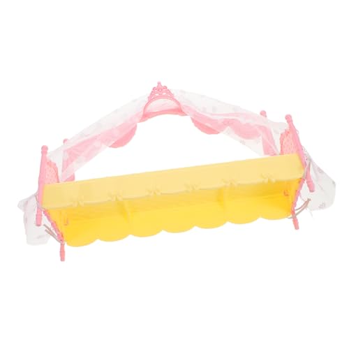 Garneck Prinzessinnen Puppenbett mit Schlafvorhang Möbel für Puppenhaus für Kreatives Fördert Soziale Fähigkeiten und Fantasie Süßes Zubehör Garneck Prinzessinnen Puppenbett mit Schlafvorhang Möbel für Puppenhaus für Kreatives Fördert Soziale Fähigkeiten und Fantasie Süßes Zubehör von Garneck
