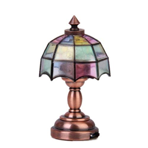 Garneck Puppe Lampe Modell Puppenhaus Mini Lampenschirm Neben Tisch Lampe Licht Modell Puppenhaus Zimmer Decor Zubehör von Garneck