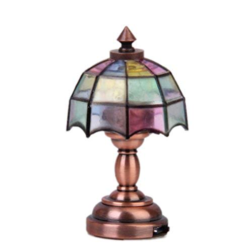 Garneck Puppe Lampe Modell Puppenhaus Mini Lampenschirm Neben Tisch Lampe Licht Modell Puppenhaus Zimmer Decor Zubehör von Garneck