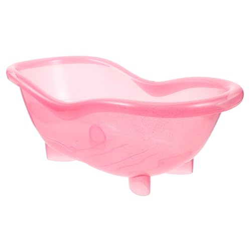 Garneck Puppenhaus-Duschbadewanne plastikwanne kunststoffwanne Dollhouse Badezimmer puppenhauszubehör Puppenhaus-Badezimmerbadewanne Badezimmer so tun, als würde Man Rosa von Garneck