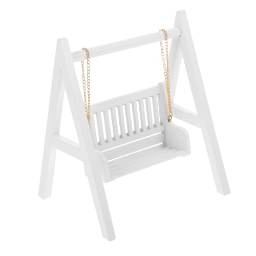 Garneck Puppenhaus Swing Dekoration Weißer Hängesessel Für Puppenhaus Hochwertiges Puppenhaus Zubehör Für DIY Projekte von Garneck