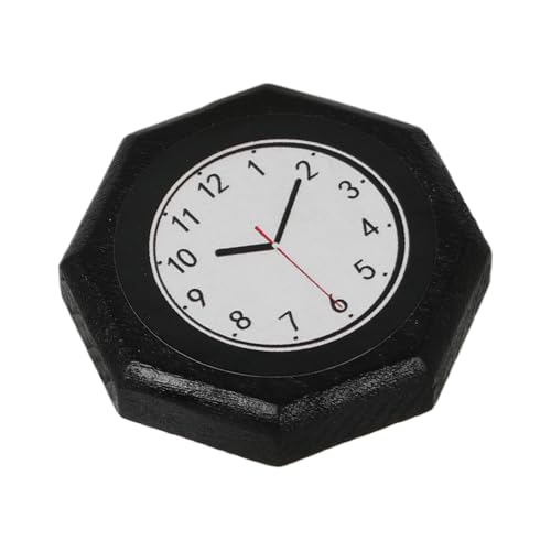 Garneck Puppenhaus Wanduhr Vintage Puppenhaus Miniaturuhr Puppenhaus Zubehör Miniaturmöbel Viktorianische Puppenhausmöbel Miniatur Puppenhaus Mini Möbel Holz Schwarz von Garneck