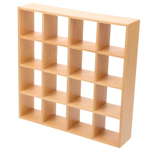 Garneck Puppenhausmöbel Zubehör Miniatur-Lagerregal realistisch klein Gestell rustikal für Miniaturen Miniatur-Puppenstubenmöbel Miniaturmöbel Miniaturhausmöbel Holz von Garneck