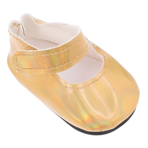 Garneck Puppenschuhe kinderspielzeug mini Schuhe Puppenkleider Puppenkleidung Puppen Schuhe Puppenkleidschuhe Miniatur-Sammelschuhe Mädchen verkleiden Sich Mini-Schuhe Golden von Garneck