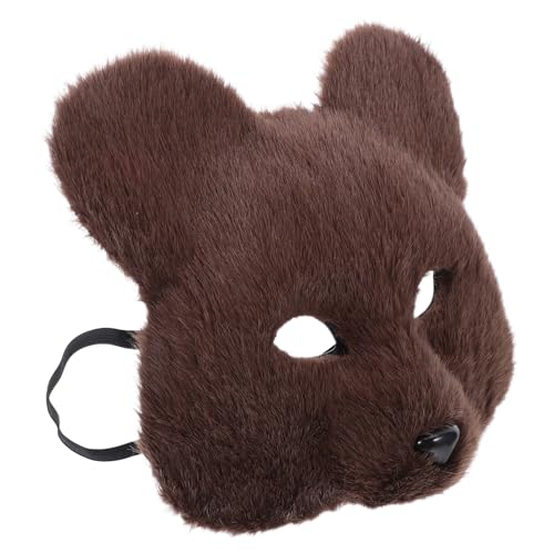 Garneck Realistische Braune Plüsch-bärenmaske für Erwachsene Weiches Bequemes Material Einfach zu Tragen für Halloween Cosplay Maskenbälle und Tierkostüm-events von Garneck