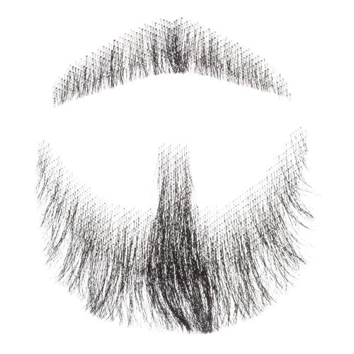 Garneck Realistische Handgebundene Perücke Schnurrbart aus Echthaar mit Unsichtbarer Spitze Für Halloween Cosplay Theater Kostüm Zubehör Garneck Realistische Handgebundene Perücke Schnurrbart aus Echthaar mit Unsichtbarer Spitze Für Halloween Cosplay Theater Kostüm Zubehör von Garneck