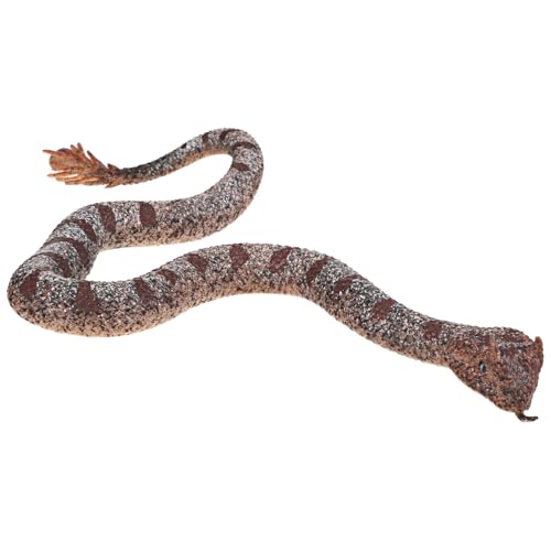 Garneck Realistische Schlange: Silikon-Schlangenspielzeug Für Streiche Halloween-Party-Dekoration Eichhörnchen Erschrecken Gartenrequisiten (Pseudocerastes Urarachnoides) von Garneck
