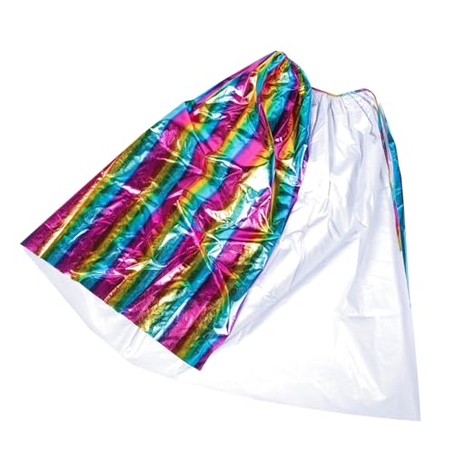 Garneck Regenbogen Cape für Buntes Cosplay Kostüm mit Krone für Partys und Aufführungen Einheitsgröße ca und Halloween Dekoration von Garneck
