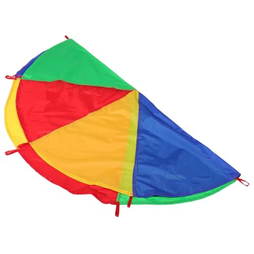 Garneck Regenbogen Regenschirm Kindergarten Kooperative Fallschirm Kooperative Outdoor Fallschirm Gruppe Spiel Fallschirm Fallschirm Fallschirm Spiele Outdoor Spiele 190D von Garneck