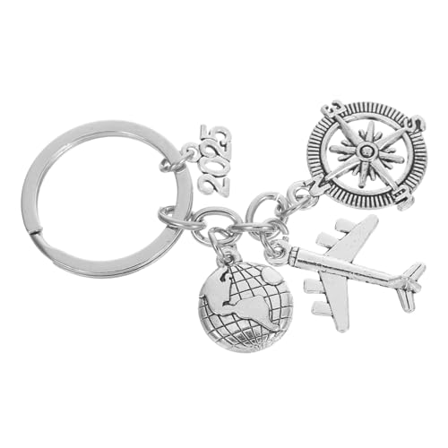 Garneck Reise-schlüsselanhänger Reisen Denkmal Party Schlüsselringe Kann Cna Zubehör Für Die Arbeit Taschenanhänger Perlen-schlüsselanhänger-armband Airstream Silver Zinklegierung von Garneck
