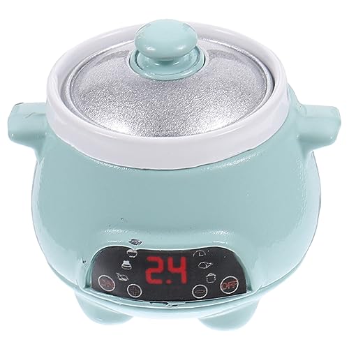 Garneck Reiskochermodell Mini Reiskocher Küchenzubehör Puppenhausdekor Kleines Elektroherd Mini-möbelzubehör Mini-reiskocher Legierung Light Green von Garneck