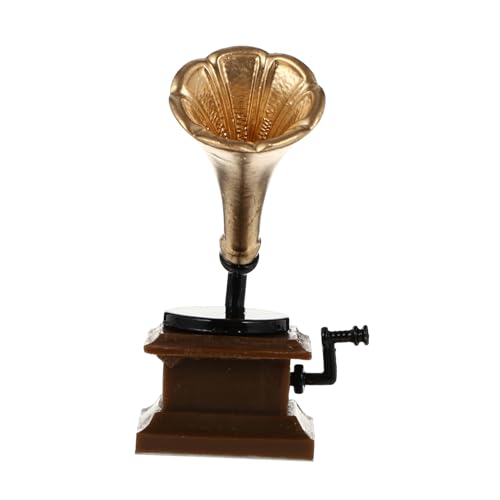Garneck Retro Desktop Grammophon Dekoration Vintage Puppenhaus Zubehör Harz Handwerks Ornament Für Stilvolle Raumgestaltung Charmante Tischverzierungen Garneck Retro Desktop Grammophon Dekoration Vintage Puppenhaus Zubehör Harz Handwerks Ornament Für Stilvolle Raumgestaltung Charmante Tischverzierungen von Garneck