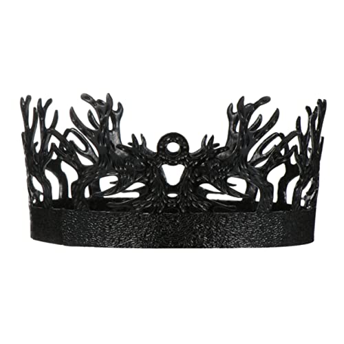 Garneck Retro Schwarze Mittelalter Krone Leichtes Herren Cosplay Stirnband Vintage Tiara für Hochzeit Party Geburtstag und Festliche Anlässe von Garneck