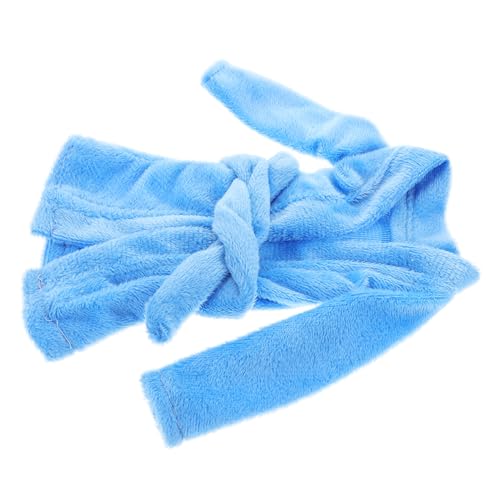 Garneck Robe Accessoires Puppen-Bademantel-Outfit Puppen-Bademantel-kleidungszubehör Bademantel Für Miniaturpuppen Puppenkleidung-morgenmantel Bademantel Für Puppen Stoff Sky-Blue von Garneck