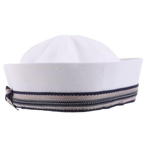 Garneck Sailor Mütze Damen Stil mit Schleife Retro Design Atmungsaktiv Leicht Für Kostüm Strand Alltag Cosplay Zubehör von Garneck