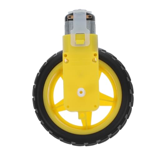 Garneck Satz Räder Reifen Intelligenteres Auto-Chassis Roboterreifen Intelligenter Autoschassis Kunststoffreifen für Spielzeugautos Motorspielzeug drücken Kleiner Gleichstrommotor Plastik von Garneck