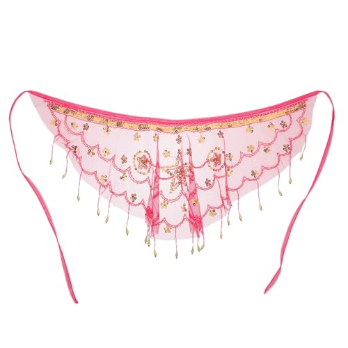 Garneck Schimmerndes Pailletten-bauchtanz-gesichtstuch aus Atmungsaktivem Netzstoff mit Fließenden Quasten Ägyptisches Tribal Tanzschal für Bühnenauftritte Halloween Cosplay und von Garneck