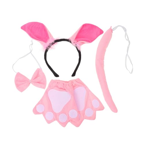 Garneck Schwein Kostüm Haarreif mit Ohren und Handschuhen Niedliches Animal Cosplay Zubehör für Rollenspiele und Fasching Komfortabel und Langlebig für Halloween und Garneck Schwein Kostüm Haarreif mit Ohren und Handschuhen Niedliches Animal Cosplay Zubehör für Rollenspiele und Fasching Komfortabel und Langlebig für Halloween und von Garneck