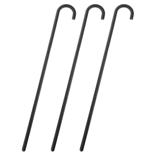 Garneck Set mit 3 dekorativen Krücken, aus Kunststoff, Schwarz, für Kostüm, Tanzzubehör, Kostümzubehör Garneck Set mit 3 dekorativen Krücken, aus Kunststoff, Schwarz, für Kostüm, Tanzzubehör, Kostümzubehör von Garneck