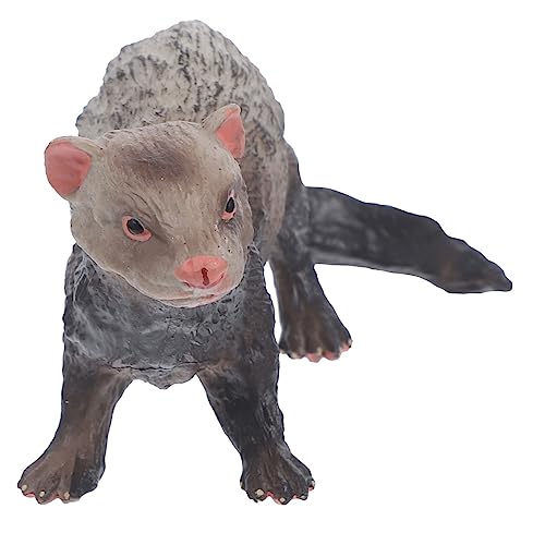 Garneck Frettchen Figur Spielzeug Wildtiermodell aus Kunststoff Kognitives Tierspielzeug für Kinder Dekoration für Kinderzimmer Geschenkidee für von Garneck