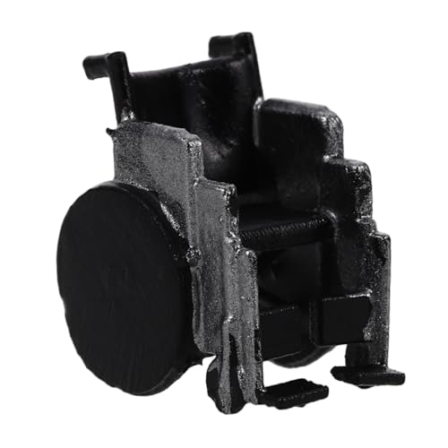 Garneck Simulationspuppenrollstuhl Puppenzubehör Puppenhauszubehör Miniaturmöbel für Puppenstuben Miniaturmodellmöbel Miniatur-Stuhlspielzeug Puppenhaus-Miniaturen Harz von Garneck