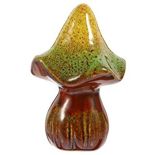 Garneck Simulierte Pilzverzierung Miniatur-feenfiguren Eingetopft Kleine Pilzfiguren Schwebend Gartenbeleuchtung Zwerge Pilz-skulptur Terrarienpflanzen Vasen Außen Keramik von Garneck