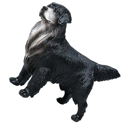 Garneck Simuliertes Golden Retriever Hundemodell Simulierter Hund Golden Retriever-Figuren Welpe Hundefigur Realistisch Hundefiguren Für Hunde-tierfiguren Black Plastik von Garneck