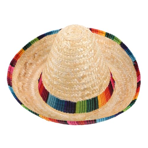 Garneck Sombrero Partyhut Farbiger Mexikanischer Hut für Kostüme Aufführungen für Karneval Feiern Vielseitiges Accessoire für Hunde und Puppen von Garneck