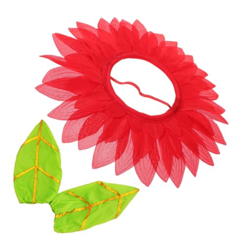 Garneck Sonnenblumenkopfbedeckung Sonnenblumen-Stirnband Kapuzenhut mit Blumenmuster camoing Kinder Party Kleidung Dekor Blumenkopfbedeckungen für Kinder Sonnenblumenkostüm die Blumen von Garneck