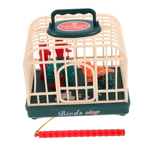 Garneck Sprachkontrollierter Vogelkäfig Sound Aktivierter Singvogel Singende Vogeldekoration Dekoratives Vogelspielzeug Vogel-Montessori- Zwitschernder Vogel Plastik Blue von Garneck