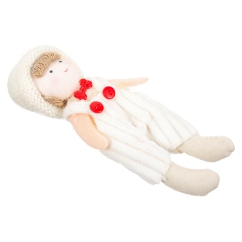 Garneck Strickmützen Puppe mit Latzhose Weiß Kinderzimmer Deko Weiches Stoffspielzeug Kuschelfigur Cartoon Puppenhaus Accessoire für Teenager Garneck Strickmützen Puppe mit Latzhose Weiß Kinderzimmer Deko Weiches Stoffspielzeug Kuschelfigur Cartoon Puppenhaus Accessoire für Teenager von Garneck