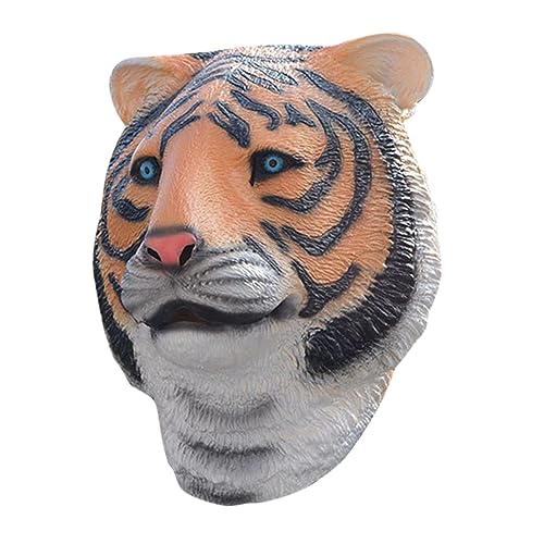 Garneck Tiger Kopfmaske aus Kreative Einzigartige Tigerkopfbedeckung für Kostümpartys Halloween und Fasching Realistisches Design Angenehm Garneck Tiger Kopfmaske aus Kreative Einzigartige Tigerkopfbedeckung für Kostümpartys Halloween und Fasching Realistisches Design Angenehm von Garneck
