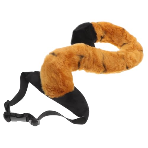 Garneck Tigerschwanz Tiger Tierschwanz Tierschwanz Tierschwanz Kostüm Halloween Kostüm Spielschwanz Tierkostüm Spieltierkostüm Zubehör Kostümschwanz Orange Plüsch von Garneck