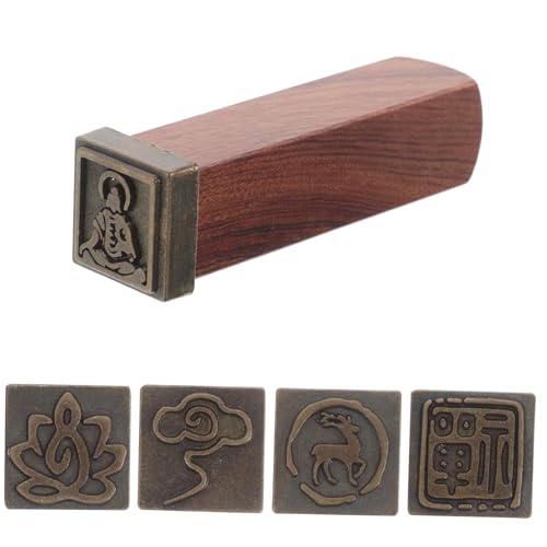 Garneck Töpfermarken chinesische Kalligraphie siegelstempel Chinesischer Stil Siegel Zen-Stempel Stempelwerkzeug Stempel zum Basteln Buchstabenstempel für Töpferstempel für Ton Holz von Garneck