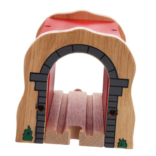 Garneck Toy Train Tunnel Wooden Track Accessories Expansion Tunnel Railroad Cave Tunnel Train Table Accessories von Garneck