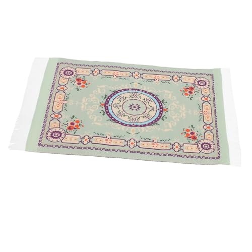 Garneck Türkischer Teppich orientalischer Teppich Orient teppiche Floor mat bodendeko orientalteppich Miniatur Puppe Figuren Dekoration fußmatte Mini-Haushandwerk Mini House Prop Polyester von Garneck
